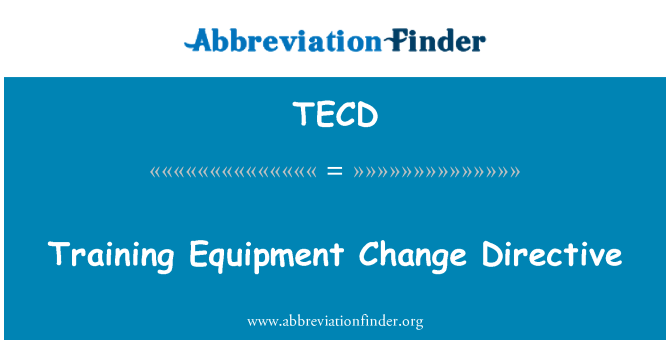 TECD: הדרכה ציוד שינוי הוראה