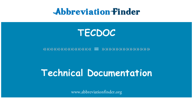 TECDOC: تکنیکی دستاویزات