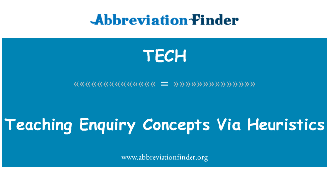 TECH: Teaching Enquiry Concepts Via Heuristics