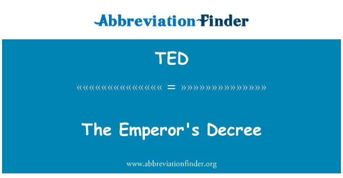 TED: Dekrè anperè a