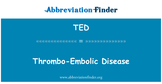 TED: Thrombo Embolic 질병