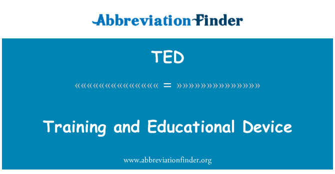 TED: الأجهزة التعليمية والتدريبية