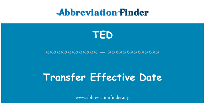 TED: Dat efektif fè/bay transfè
