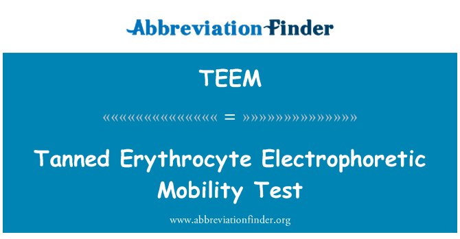 TEEM: Test di mobilità elettroforetica abbronzato eritrocitaria