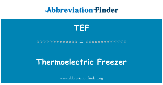 TEF: Friża termoelettriċi