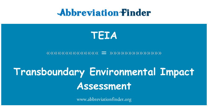 TEIA: Avaluació d'impacte ambiental transfrontereres