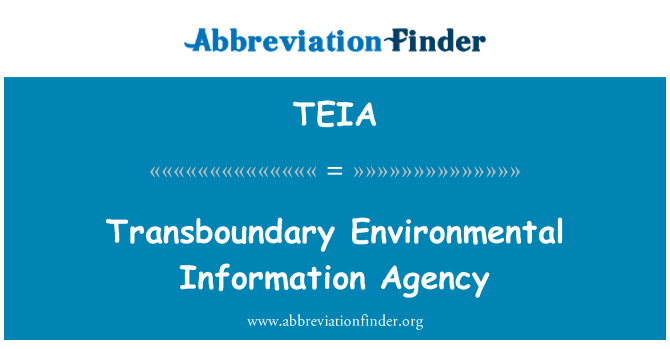 TEIA: Transboundary Environmental Information Agency