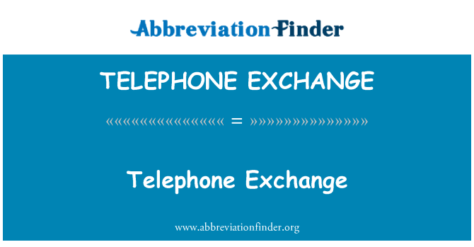TELEPHONE EXCHANGE: Central telefónica