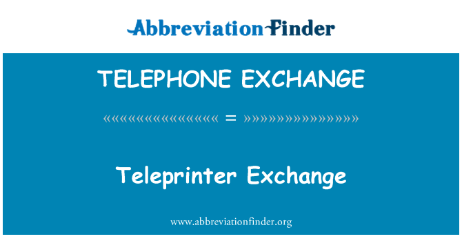 TELEPHONE EXCHANGE: Teleprinter Asing