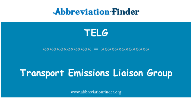 TELG: Transport Emissions Liaison Group