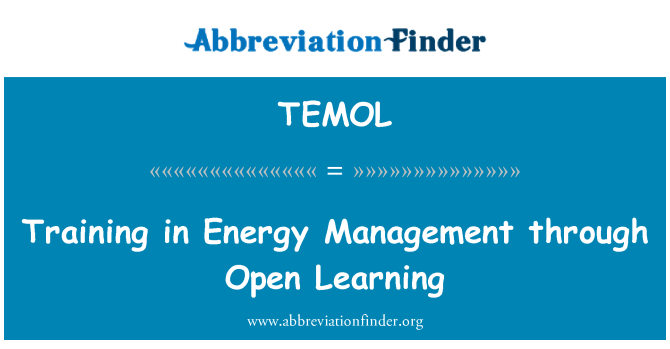 TEMOL: Formação em gestão de energia através da aprendizagem aberta