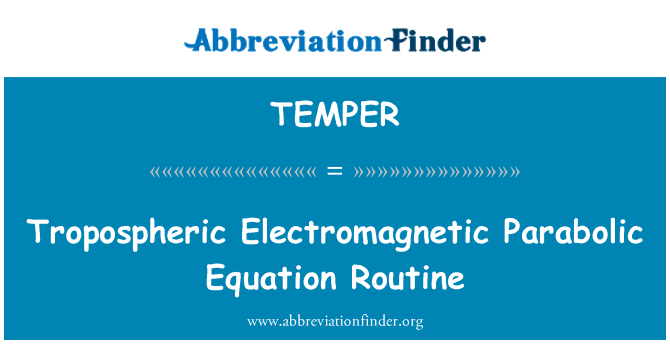 TEMPER: Ecuación parabólica electromagnética troposférica rutina