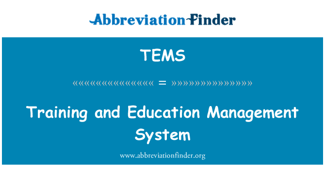 TEMS: Pelatihan dan sistem manajemen pendidikan