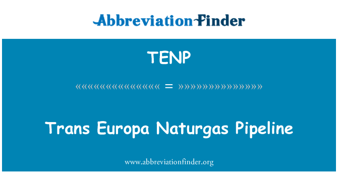 TENP: Trans Europa Naturgas potrubí