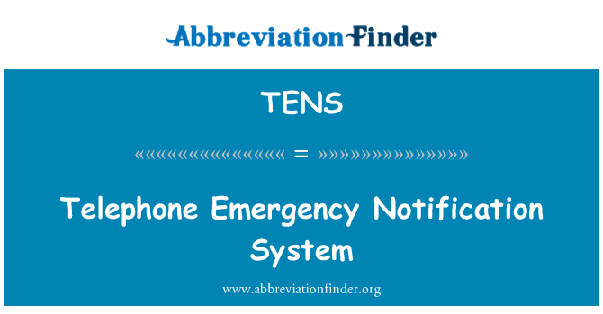 TENS: Sistema de notificación de emergencia telefónica