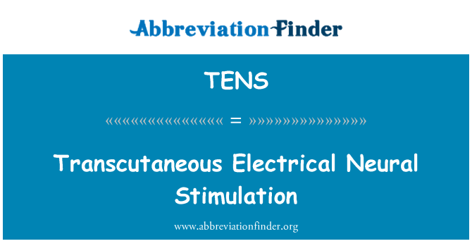 TENS: 經皮電神經刺激