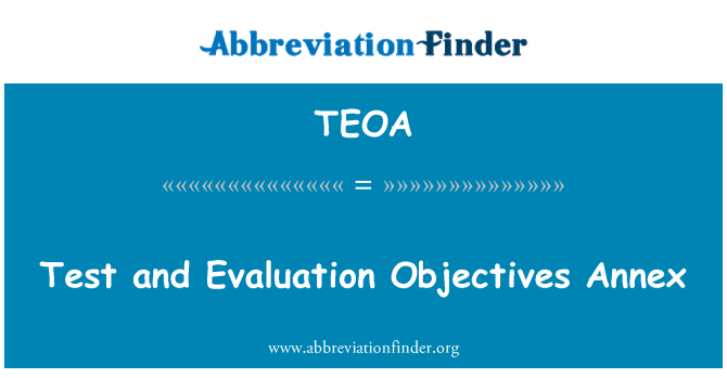 TEOA: 测试和评价目标附件