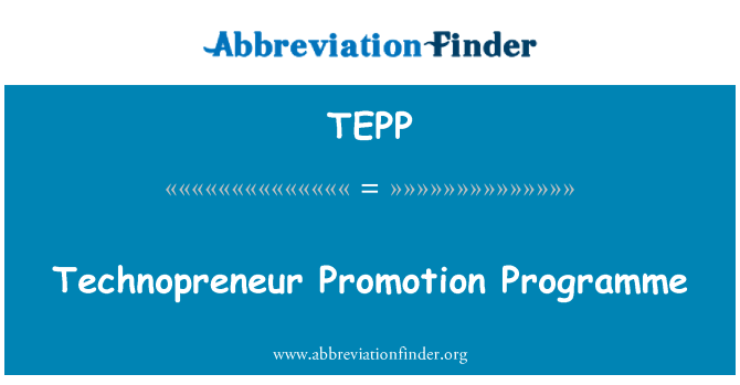 TEPP: Technopreneur promocije programa