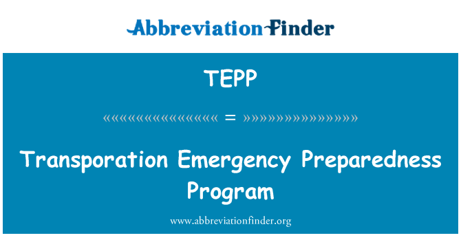 TEPP: Transporation pripravljenost Program