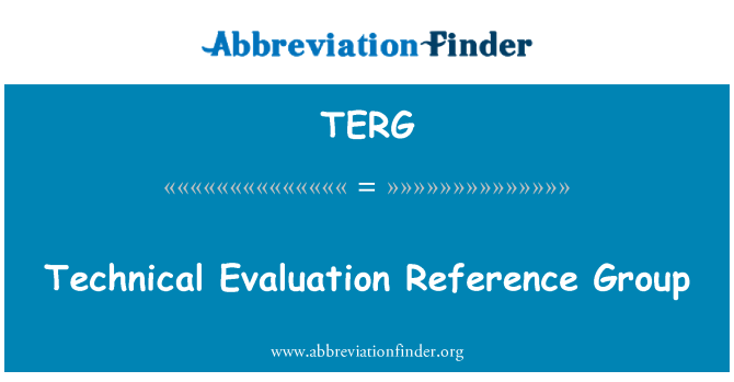 TERG: Grupo de referencia de evaluación técnica