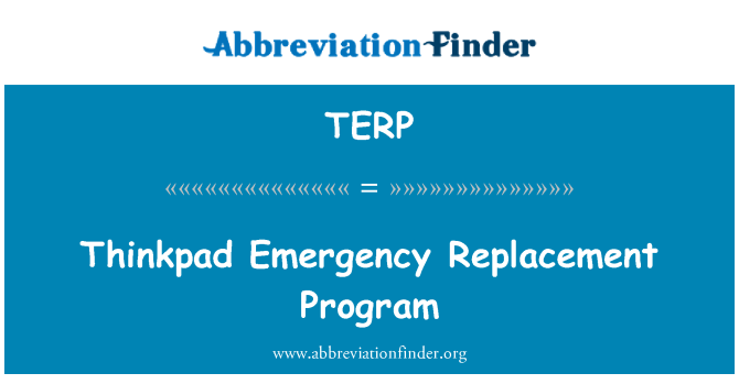 TERP: Programa de substitució d'emergència de ThinkPad