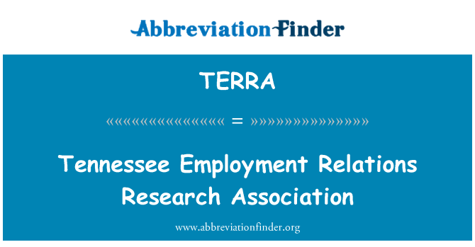 TERRA: Tennessee istihdam ilişkileri Araştırma Derneği