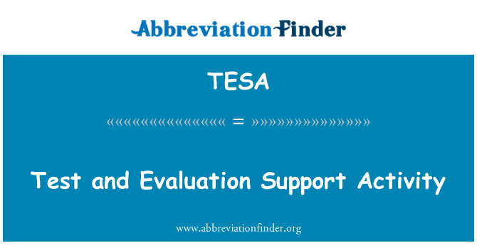 TESA: ทดสอบและประเมินผลสนับสนุนกิจกรรม