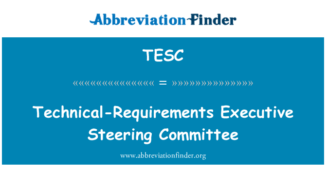 TESC: Technical-Requirements Executive Steering Committee