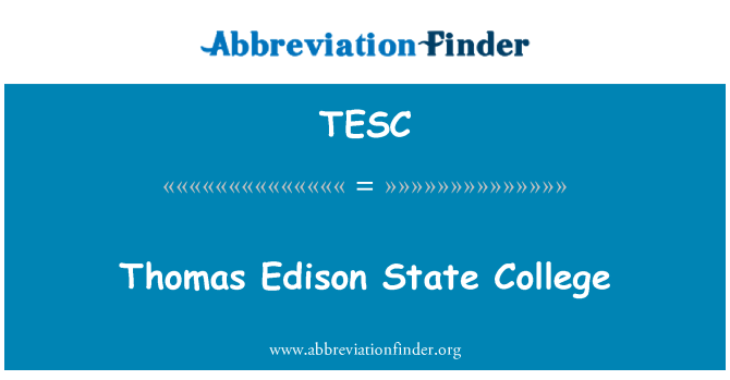 TESC: Thomas Edison Stat Kulleġġ