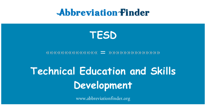 TESD: Teknik edikasyon ak devlòpman abilte