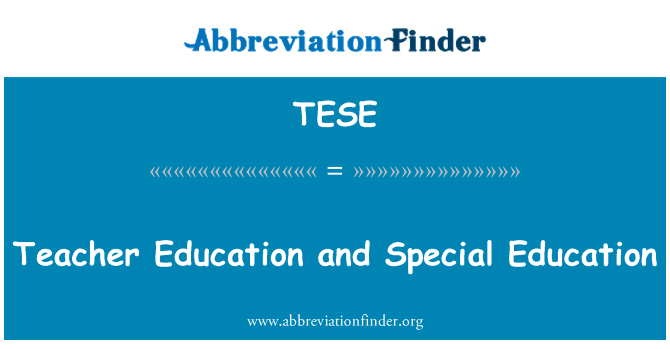 TESE: Edukazzjoni tal-għalliema u l-edukazzjoni speċjali