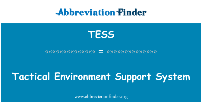 TESS: Sistèm sipò taktik anviwònman