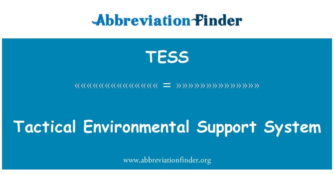 TESS: Taktik anviwònman sistèm sipò