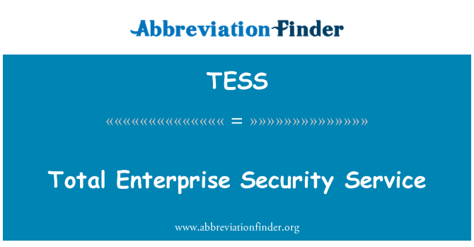TESS: Служба безопасности всего предприятия