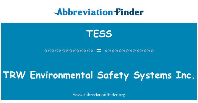 TESS: רישומי סביבתית בטיחות מערכות בע מ