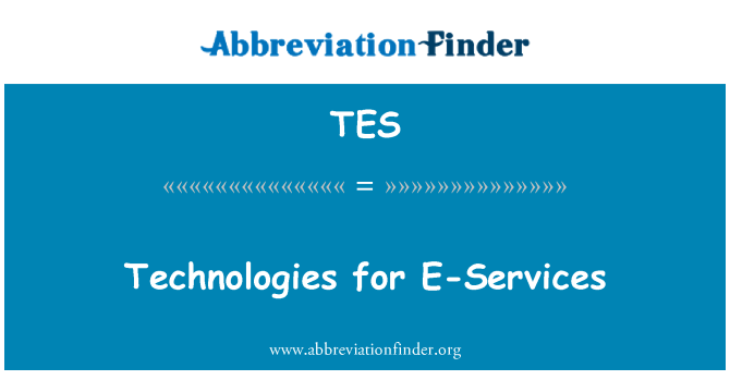 TES: Teknologi E-Perkhidmatan
