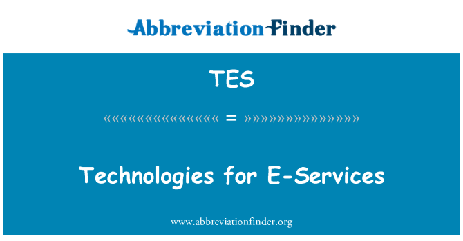 TES: Technológie pre E-služby