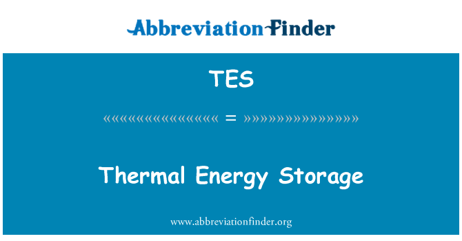 TES: Termisk energilagring