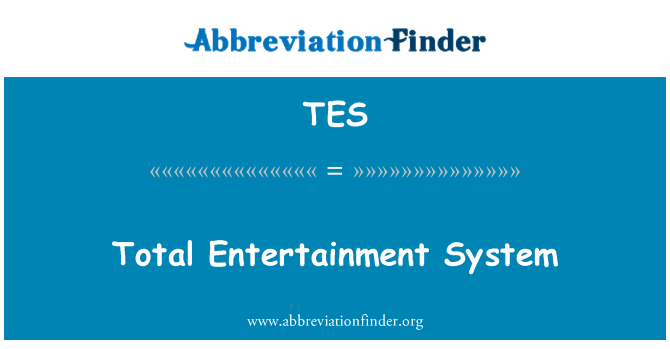 TES: System adloniant cyfanswm