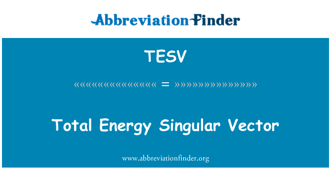 TESV: Énergie totale vecteurs singuliers