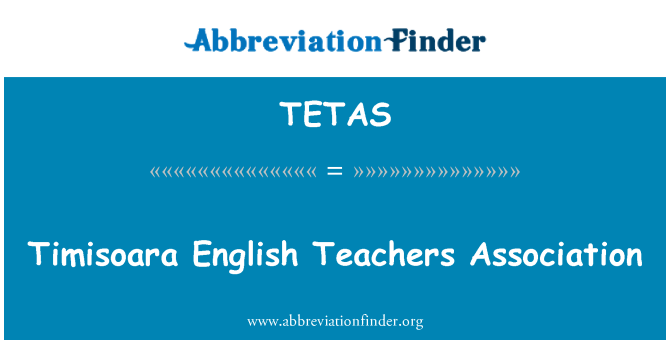TETAS: Timisoara İngilizce öğretmenleri Derneği