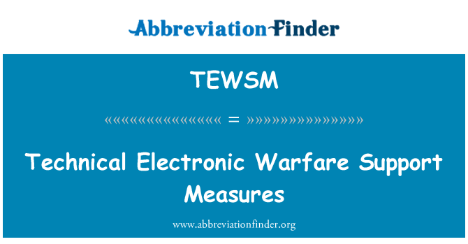 TEWSM: Меры поддержки технических радиоэлектронной