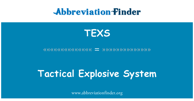 TEXS: Taktisk eksplosive System