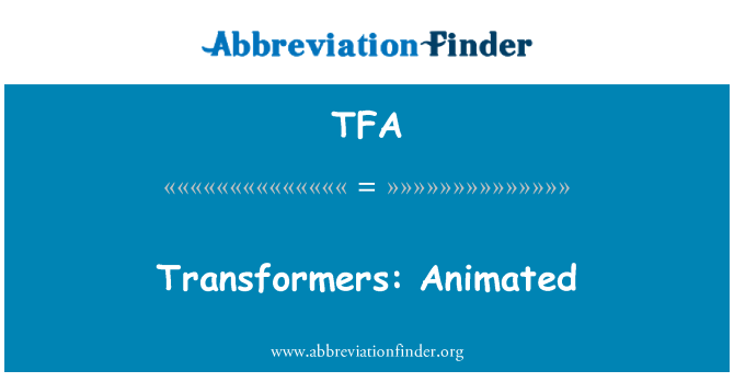 TFA: 变形金刚: 动画