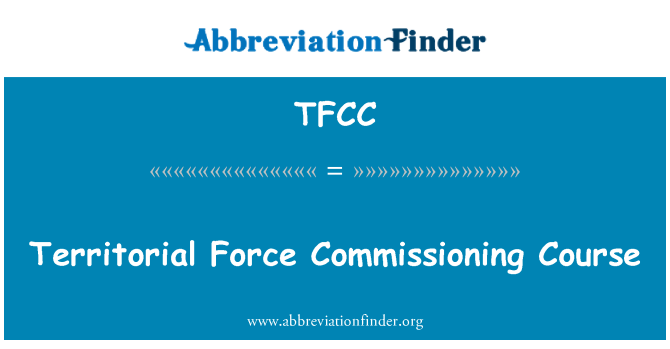 TFCC: Kou en fòs tèritoryal