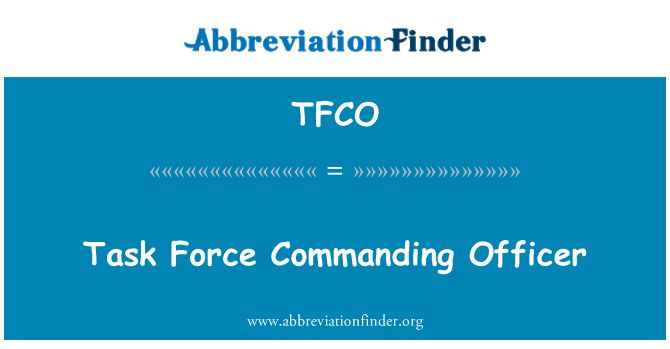 TFCO: 任務部隊指揮官