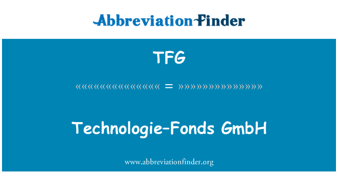 TFG: Technologieâ Fonds GmbH