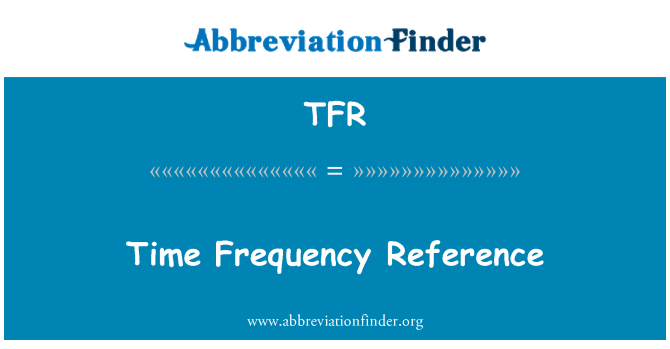 TFR: Časové frekvenci Reference