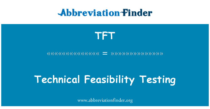 TFT: Teknik Faisabilité sonde