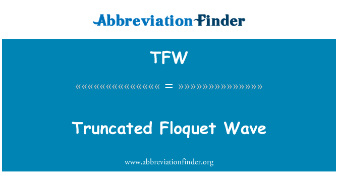 TFW: 잘린된 Floquet 웨이브
